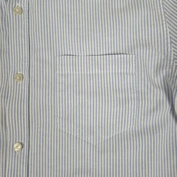 Only & Sons Men's Light Blue & White Striped Button Down Shirt Size XL - Picture 6 of 16